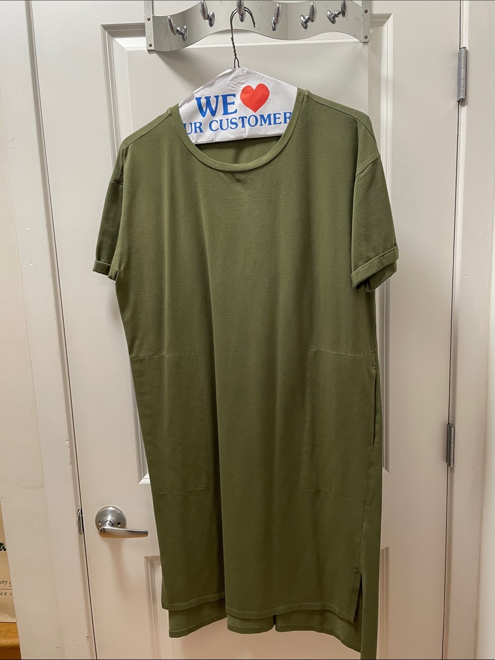 Eileen Fisher Olive Green Midi Dress